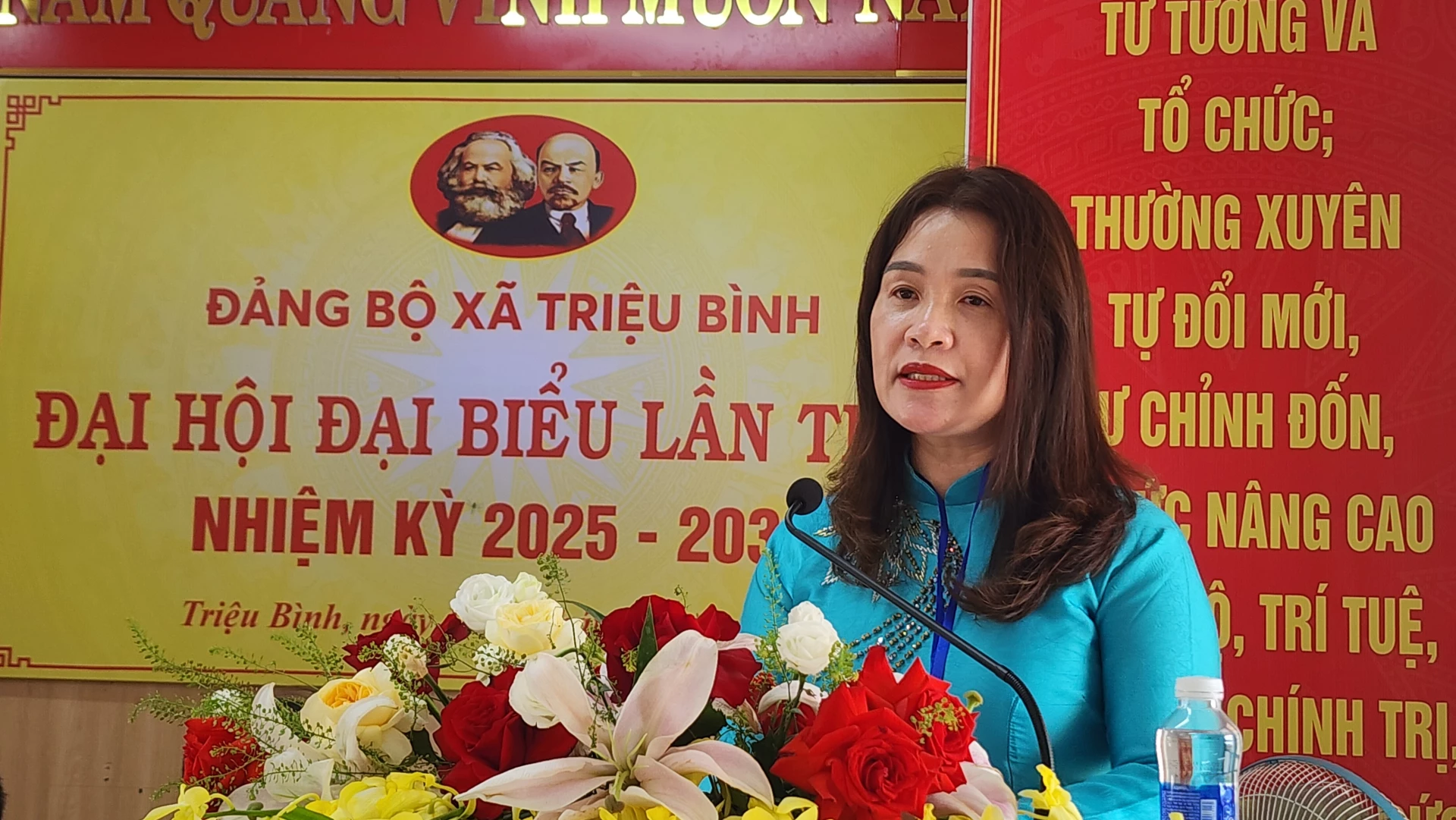 UVBTV, Chủ nhiệm UBKT Tỉnh ủy Hồ Thị Thu Hằng phát biểu chỉ đạo tại Đại hội