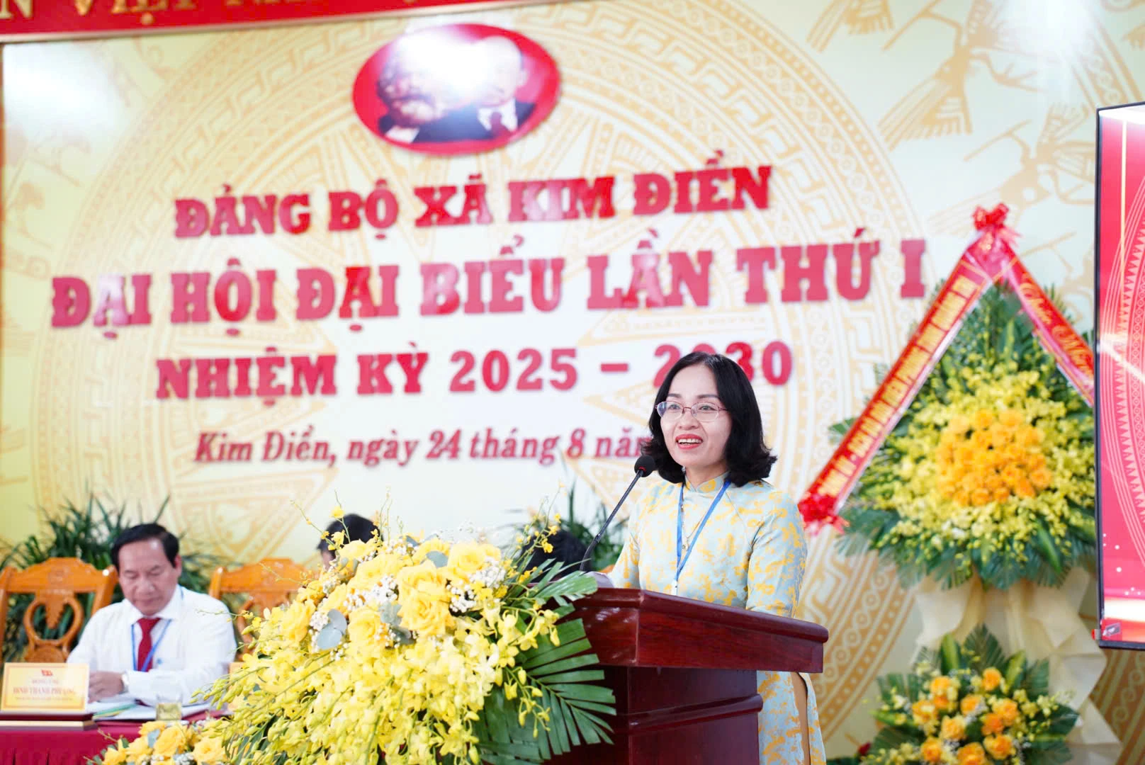 Đồng chí Đinh Thị Thanh Huyền được chỉ định giữ chức vụ Bí thư Đảng ủy xã Kim Điền, nhiệm kỳ 2025-2030 - Ảnh: H.L