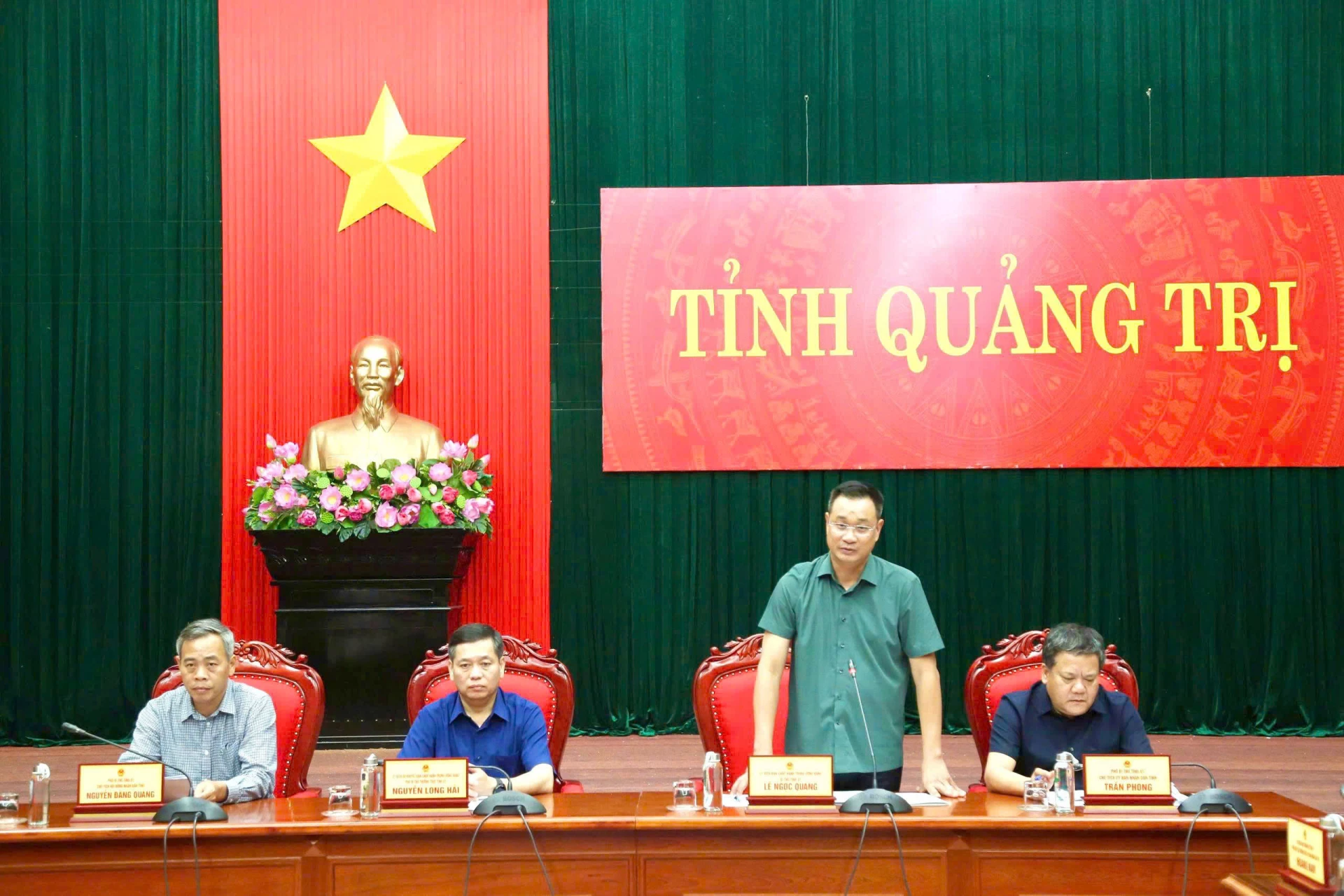 Bí thư Tỉnh ủy Lê Ngọc Quang phát biểu tại hội nghị - Ảnh: MĐ
