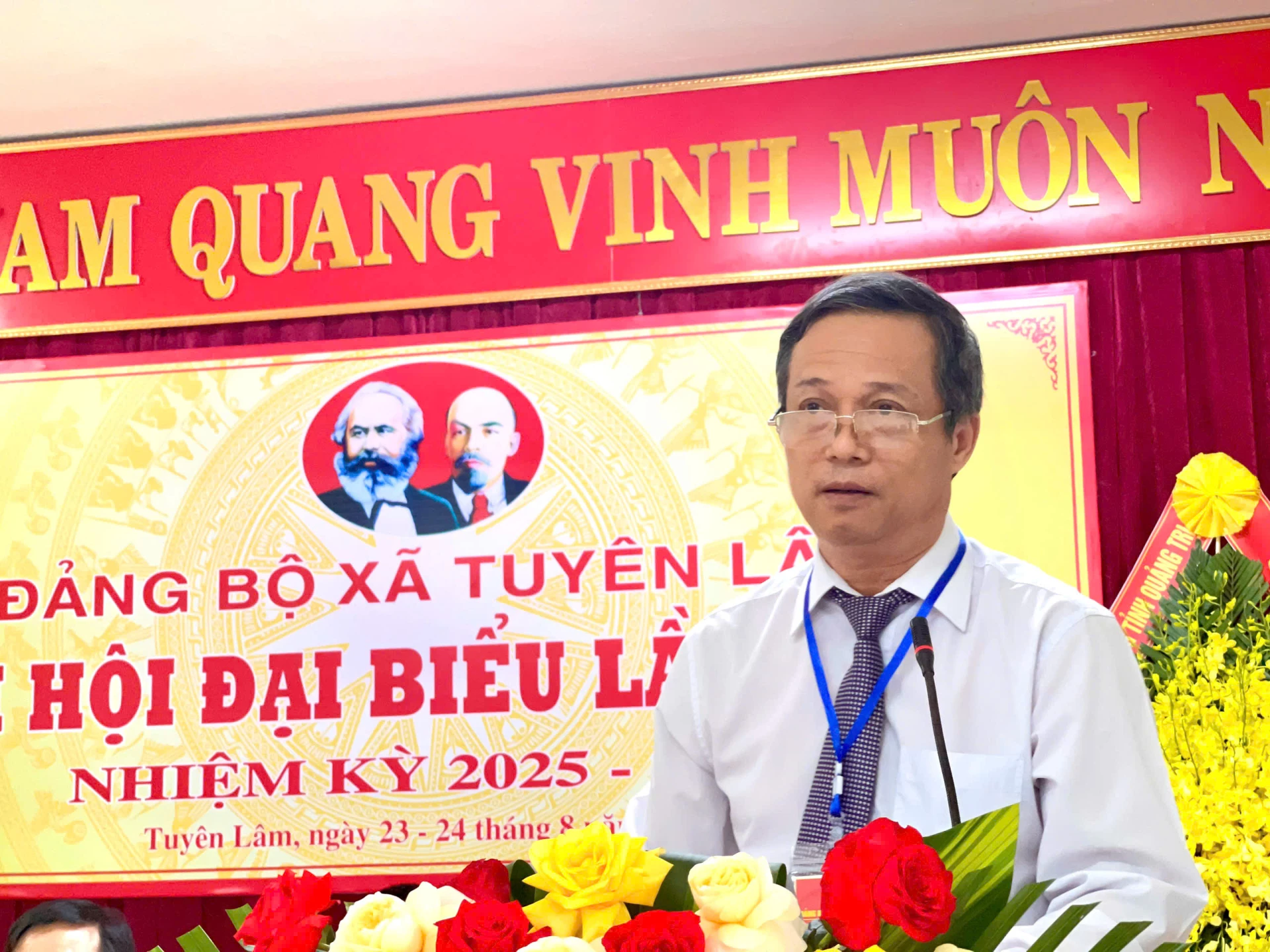 Phó Chủ tịch HĐND tỉnh Nguyễn Trần Huy phát biểu chỉ đạo đại hội - Ảnh: H.N