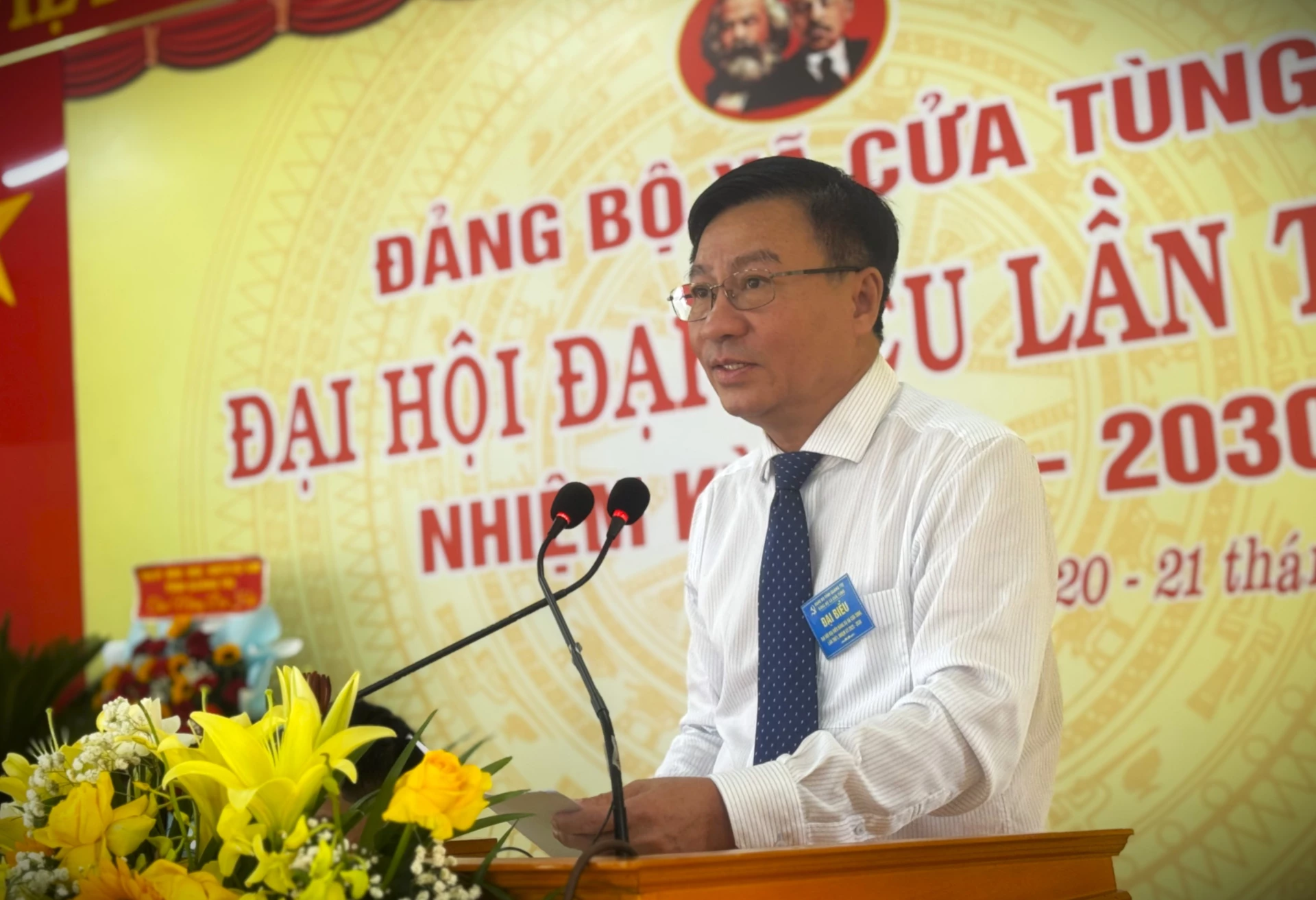 Phó Chủ tịch Thường trực Ủy ban Mặt trận Tổ quốc Việt Nam tỉnh Đào Mạnh Hùng chỉ đạo tại Đại hội