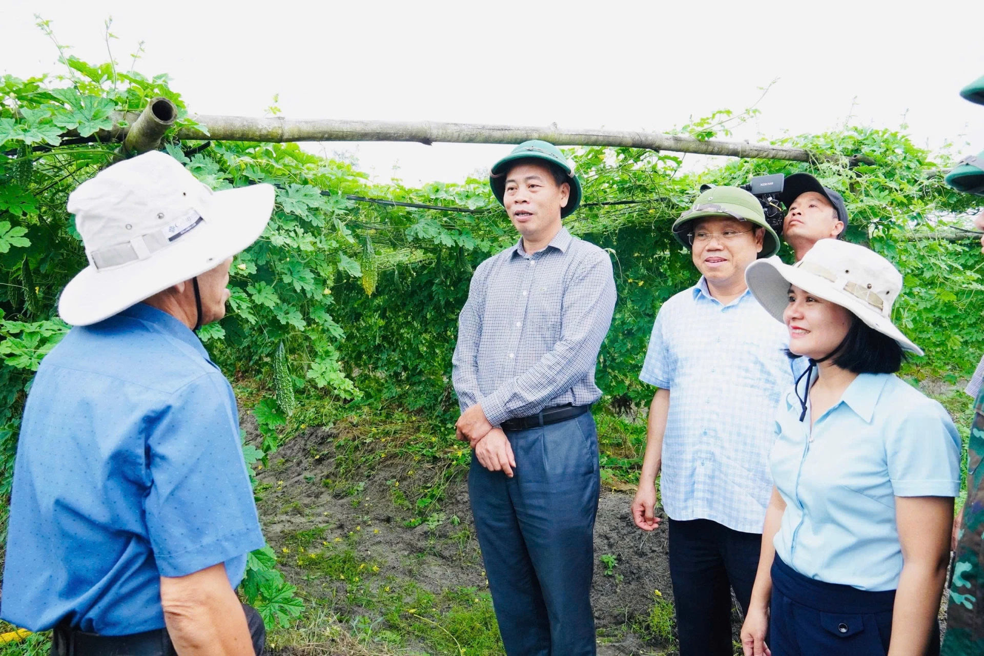 Phó Bí thư Tỉnh uỷ Nguyễn Đăng Quang kiểm tra Hợp tác xã Mỹ Thuỷ - Ảnh: M.N
