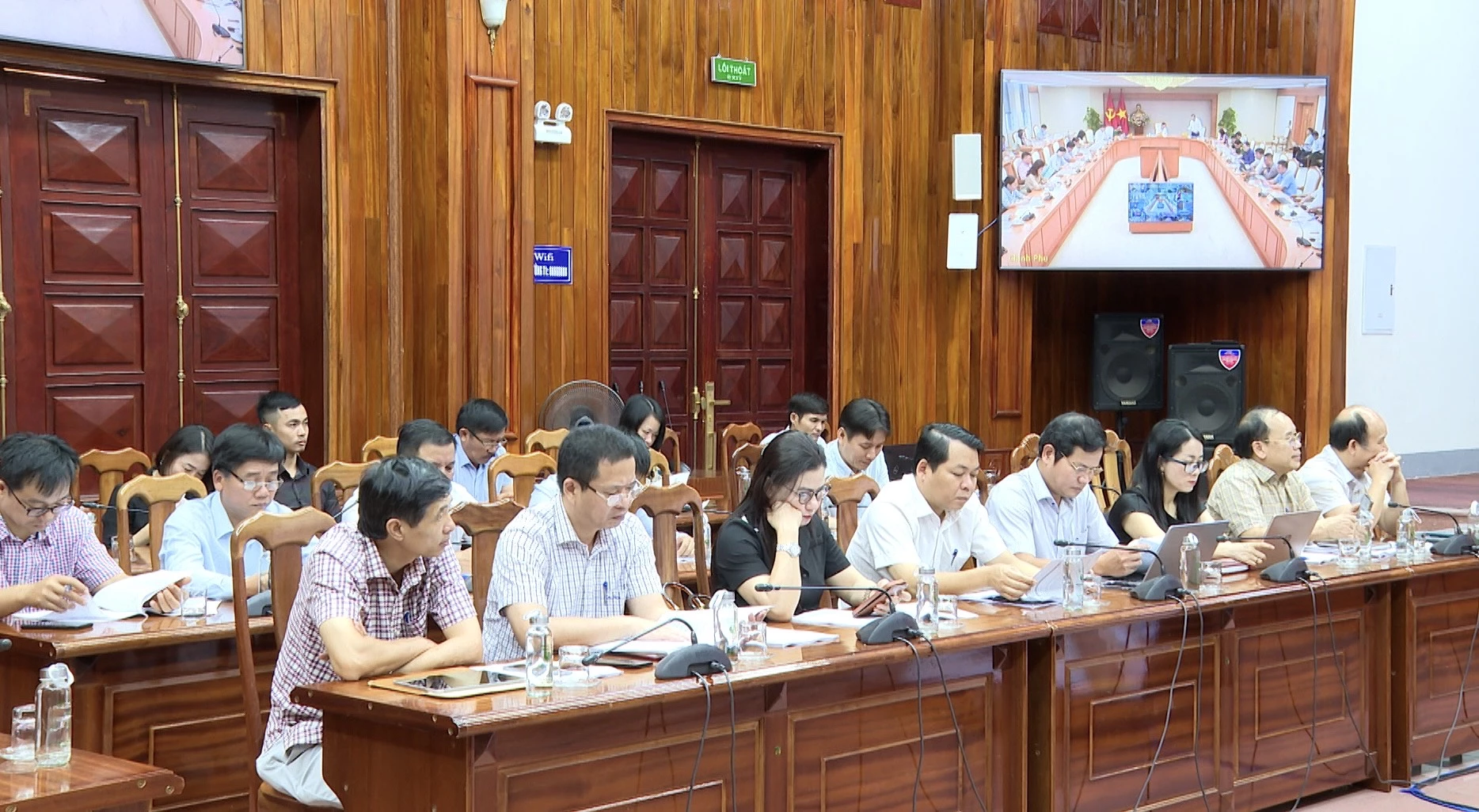 Các đại biểu dự hội nghị tại điểm cầu Quảng Trị - Ảnh: T.C