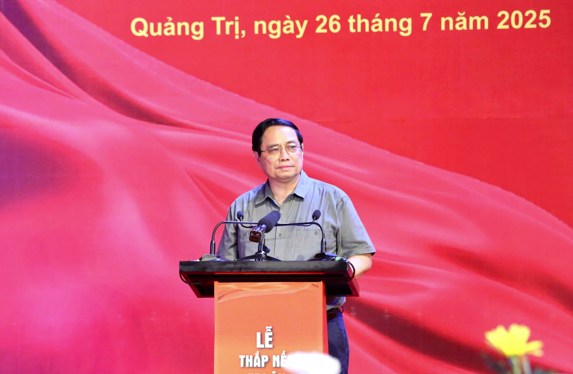 Thủ tướng Chính phủ Phạm Minh Chính phát biểu tại buổi lễ.