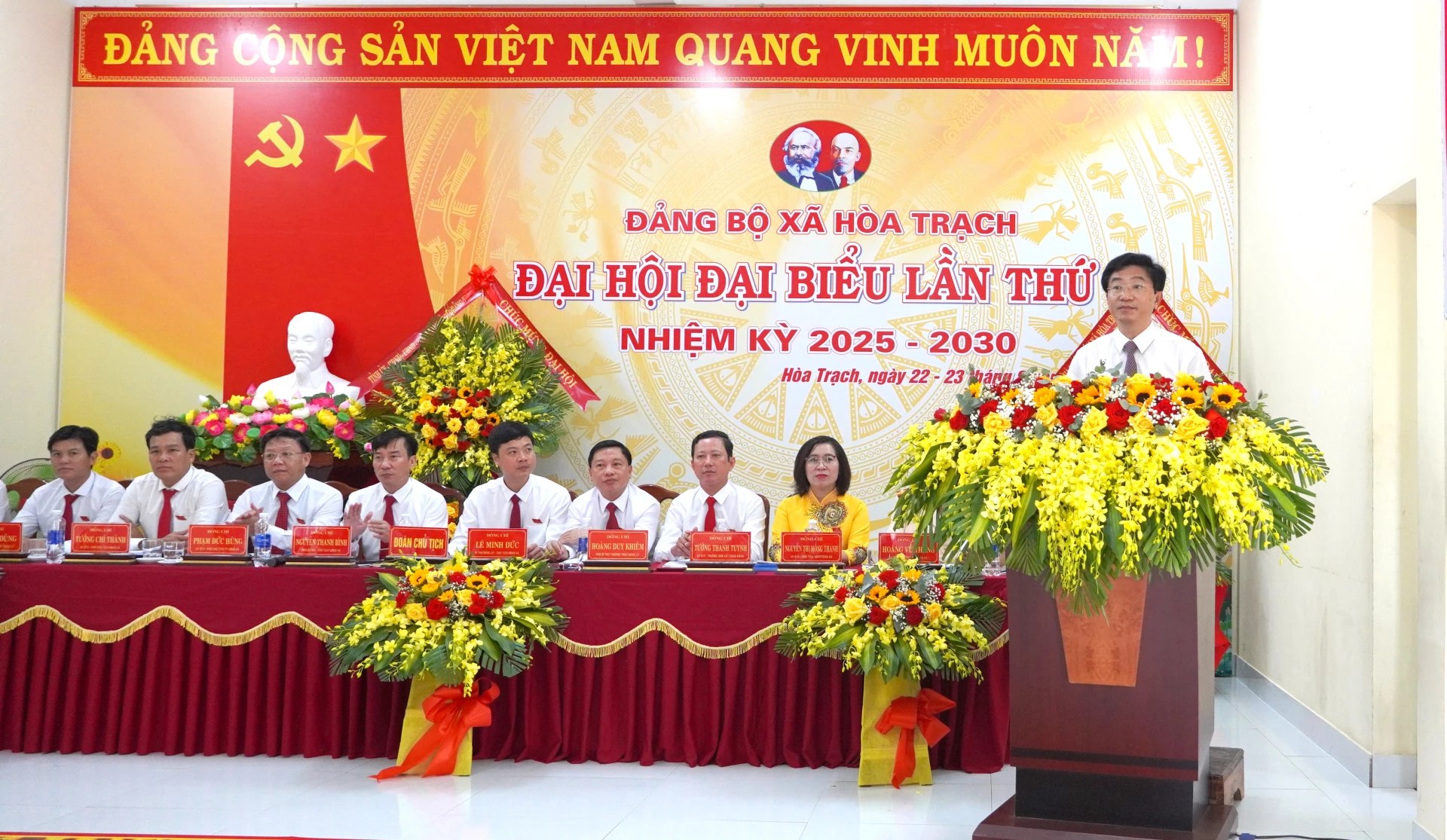 Trưởng Ban Tuyên giáo và Dân vận Tỉnh ủy Trương An Ninh phát biểu chỉ đạo đại hội. Ảnh: H.T