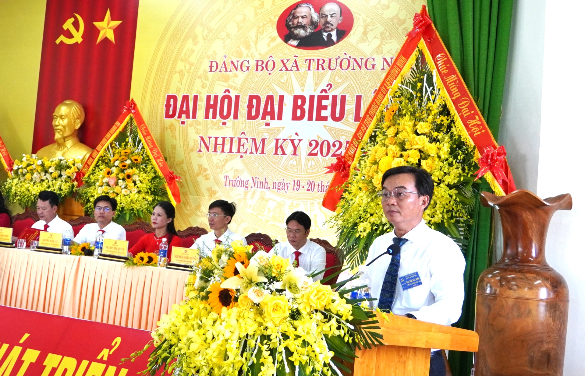 Phó Chủ tịch Thường trực HĐND tỉnh Nguyễn Chiến Thắng phát biểu chỉ đạo đại hội. Ảnh: H.T