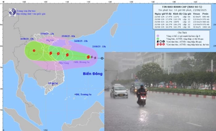 Công điện của UBND tỉnh Quảng Trị về việc khẩn trương ứng phó bão số 5 và mưa lớn