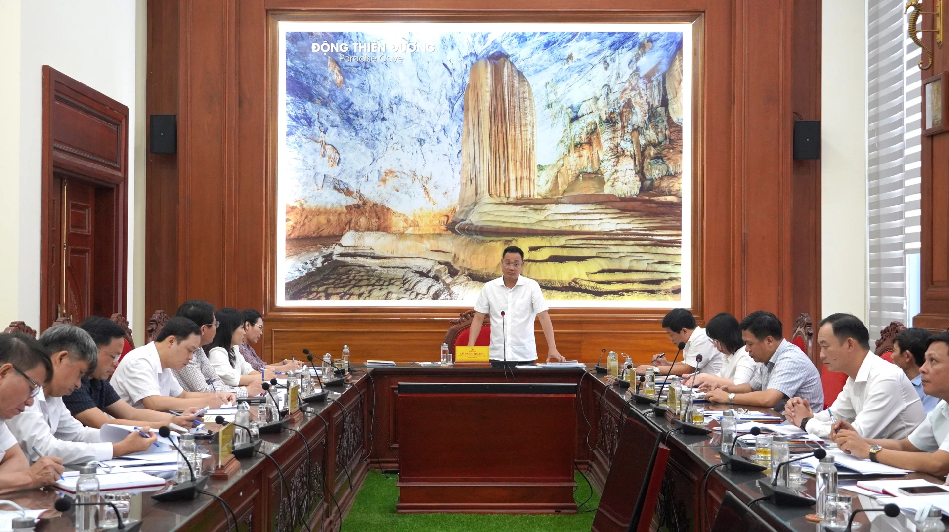 Bí thư Tỉnh ủy Lê Ngọc Quang kết luận phiên họp - Ảnh: QV