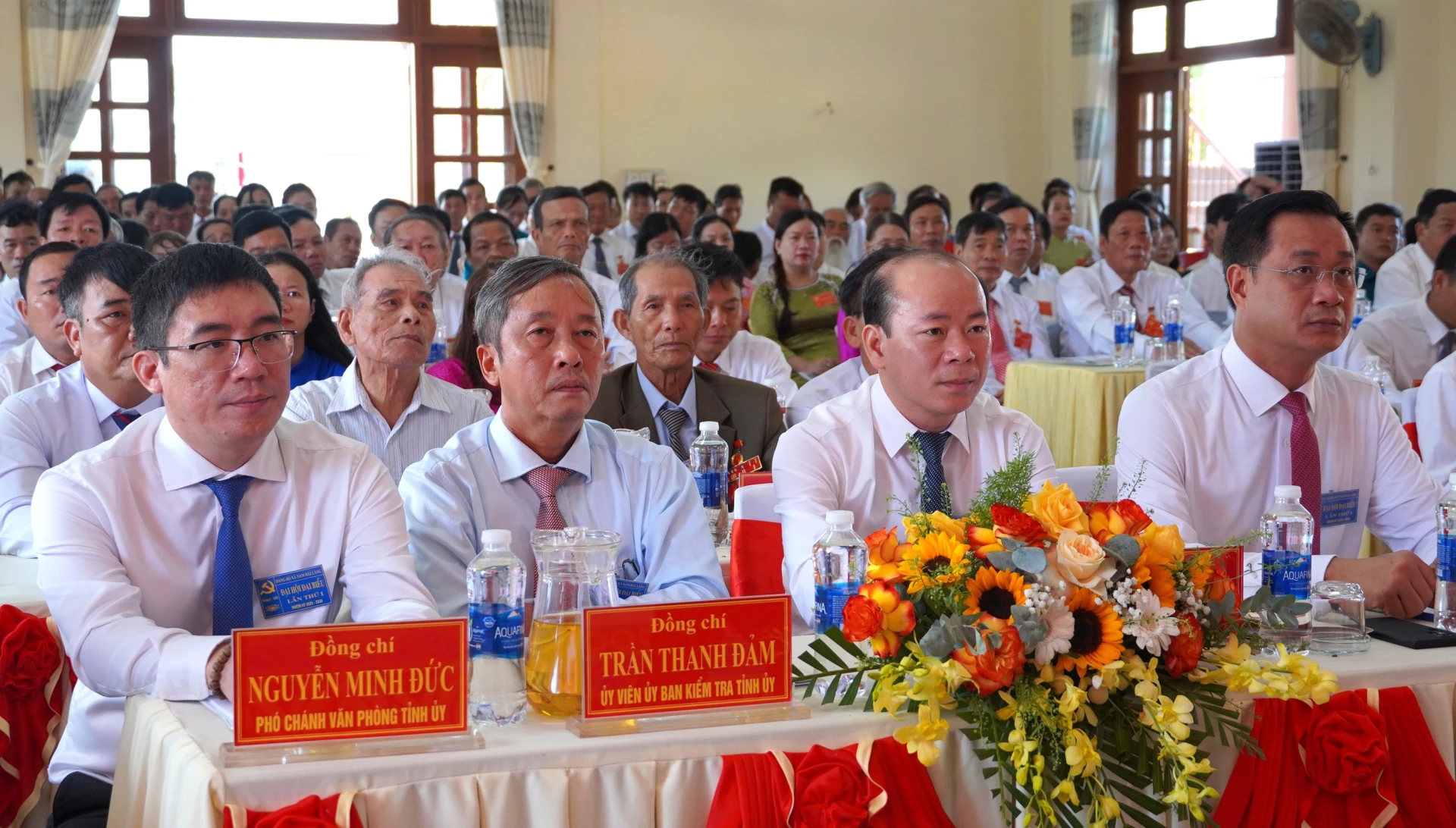 Bí thư Tỉnh ủy Lê Ngọc Quang dự và chỉ đạo Đại hội - Ảnh: QV