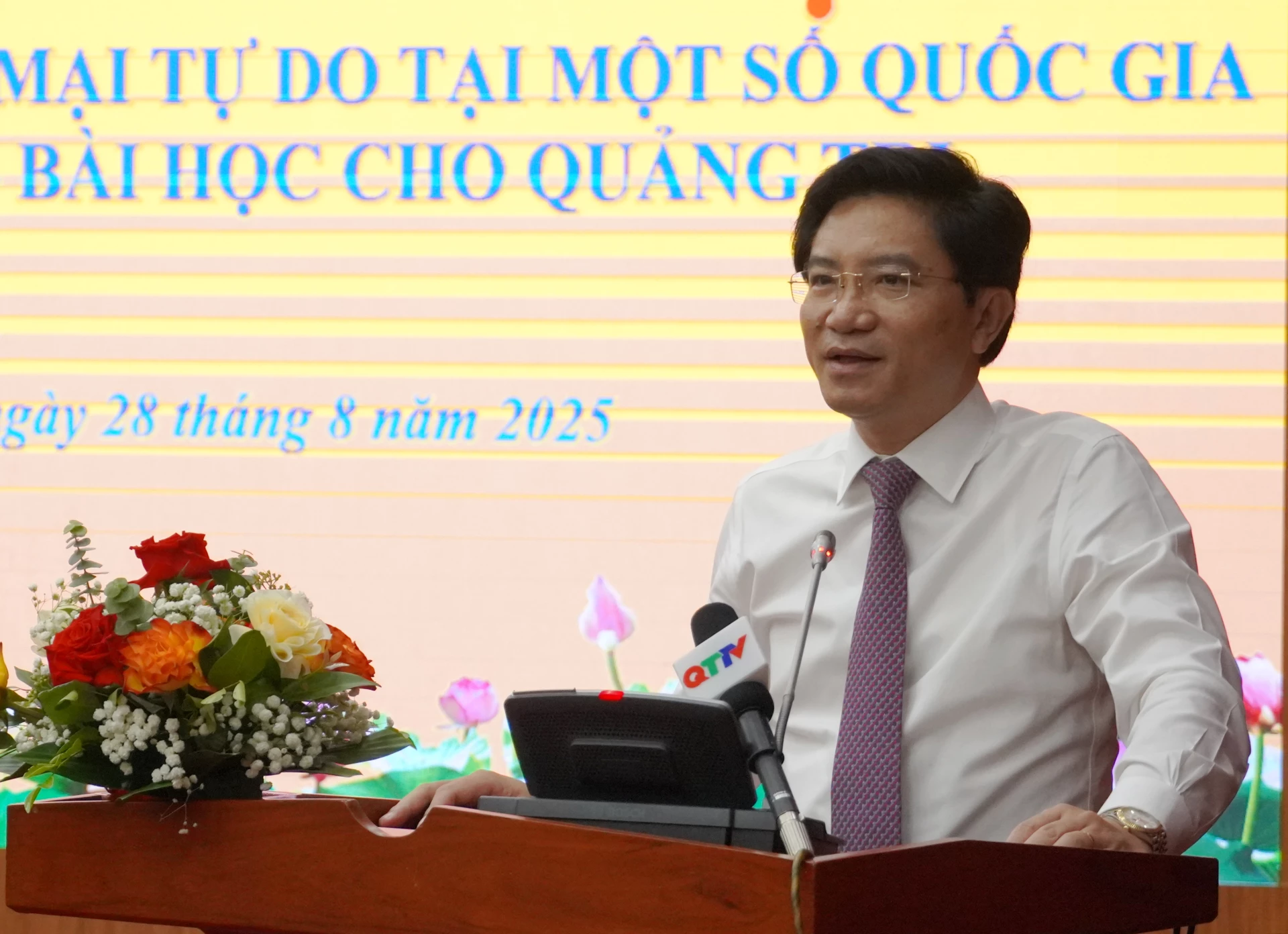 Trưởng ban Tuyên giáo và Dân vận Tỉnh ủy Trương An Ninh phát biểu kết luận hội thảo - Ảnh: N.H