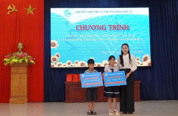 Hỗ trợ cho trẻ em có hoàn cảnh khó khăn tại phường Đồng Thuận