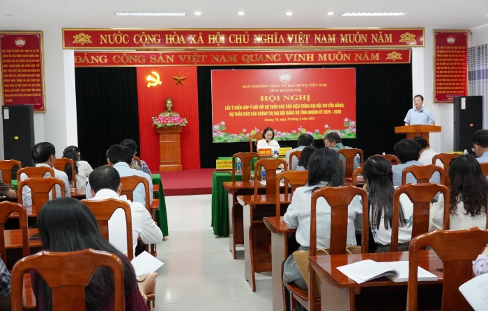 Ủy ban MTTQ Việt Nam tỉnh lấy ý kiến góp ý dự thảo văn kiện đại hội Đảng