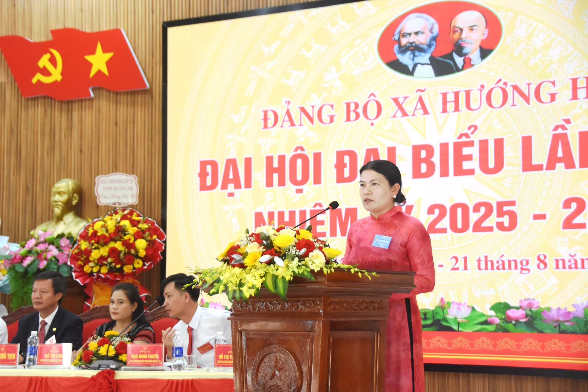 Trưởng Ban Nội chính Tỉnh ủy Ly Kiều Vân phát biểu tại đại hội - Ảnh: ĐV