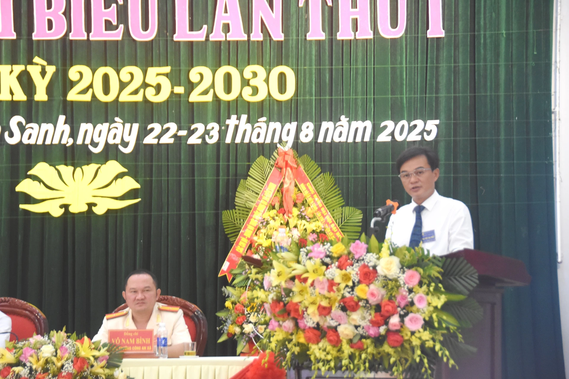 Phó Chủ tịch Thường trực HĐND tỉnh Nguyễn Chiến Thắng phát biểu chỉ đạo đại hội - Ảnh: ĐV