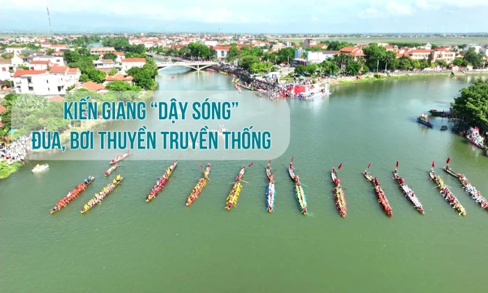 Kiến Giang “dậy sóng” đua, bơi thuyền truyền thống