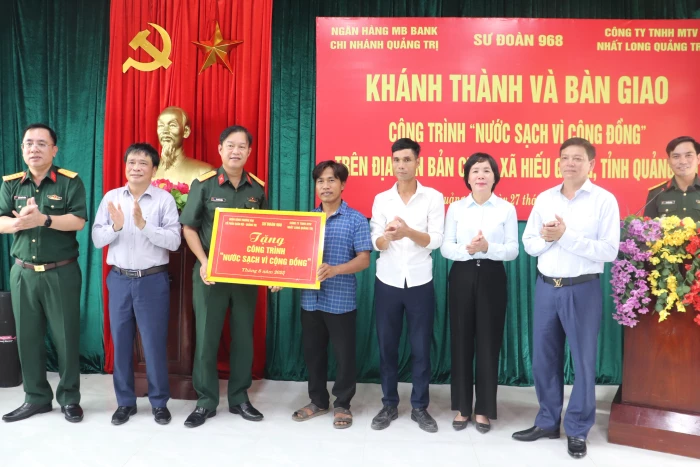 Sư đoàn 968: Khánh thành công trình nước sạch vì cộng đồng