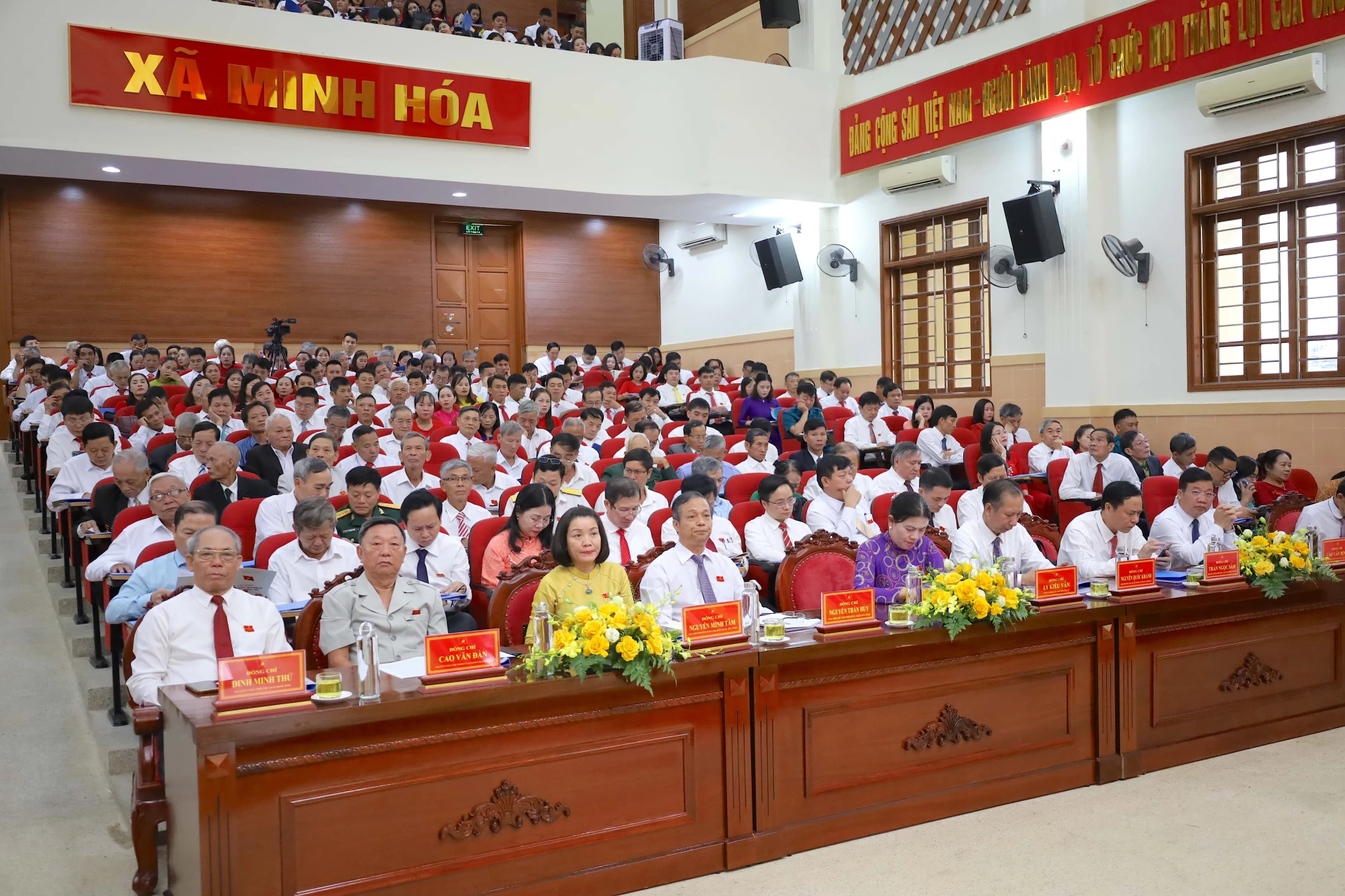Quang cảnh Đại hội Đảng bộ xã Minh Hóa lần thứ 1, nhiệm kỳ 2025 – 2030.