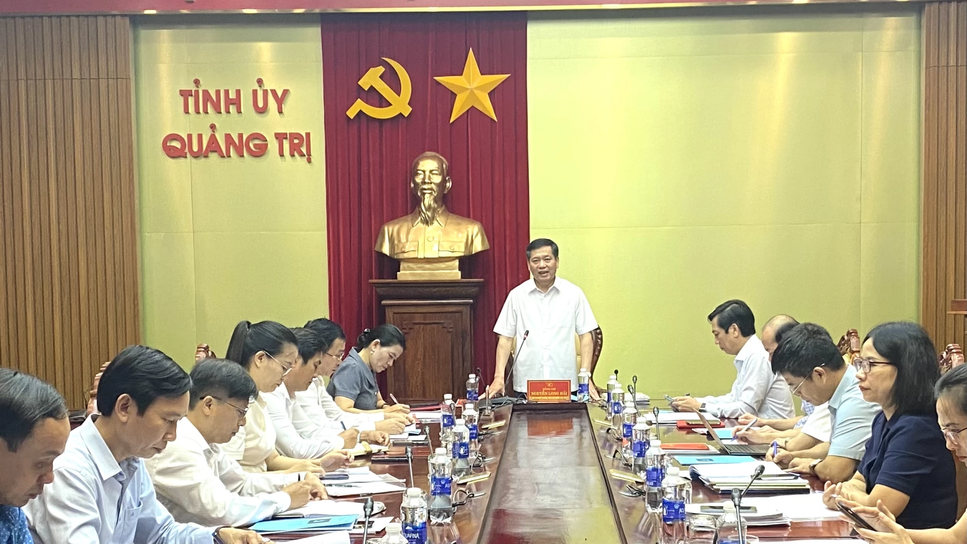 PBT Thường trực Tỉnh ủy Nguyễn Long Hải kết luận duyệt Đại hội xã Cồn Tiên