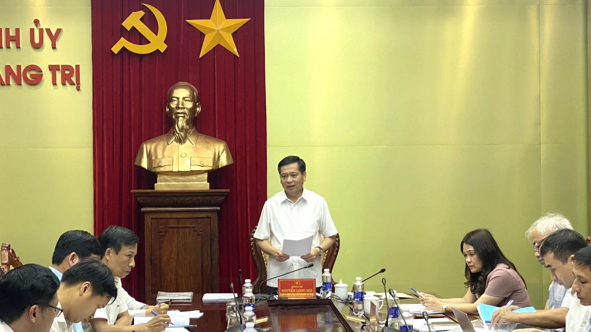 Phó Bí thư Thường trực Tỉnh ủy Nguyễn Long Hải kết luận duyệt đại hội xã Triệu Bình