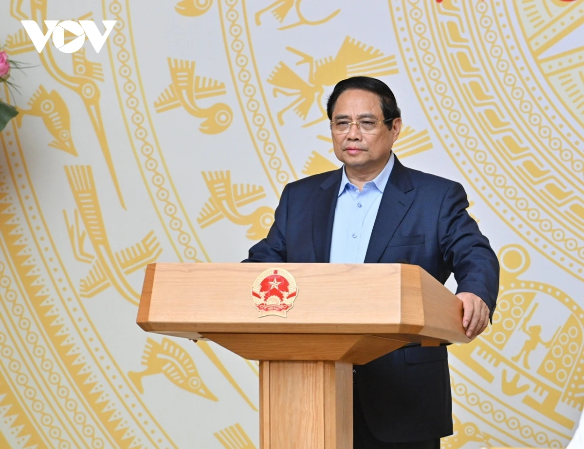 Thủ tướng Phạm Minh Chính phát biểu tại phiên họp lần thứ hai của Ban Chỉ đạo quốc gia về phát triển ngành công nghiệp bán dẫn