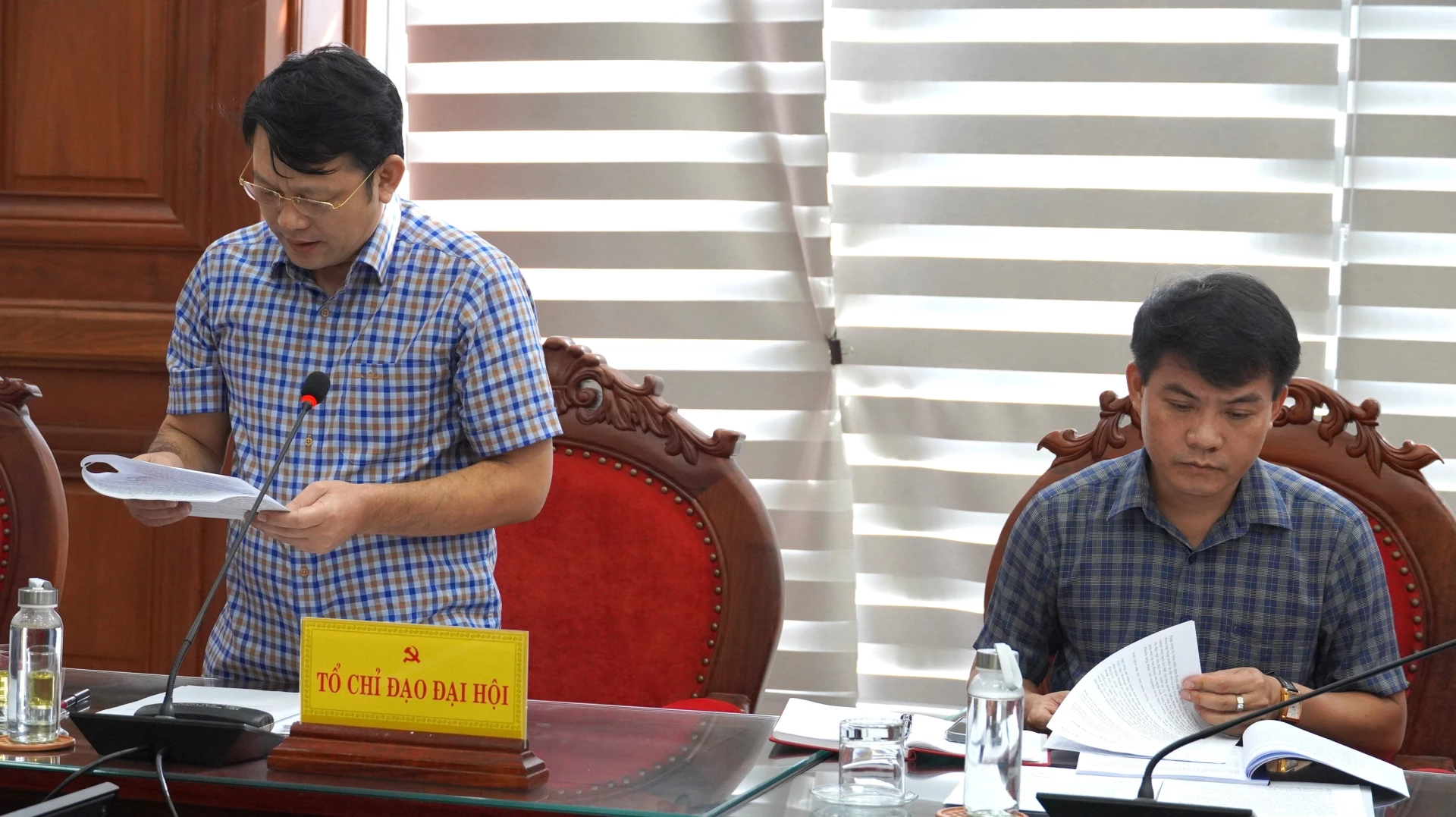 Đại diện tổ chỉ đạo đại hội phát biểu ý kiến - Ảnh: QV
