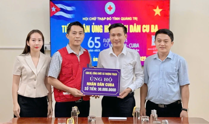 Xã Thượng Trạch: Ủng hộ Nhân dân Cuba 30 triệu đồng