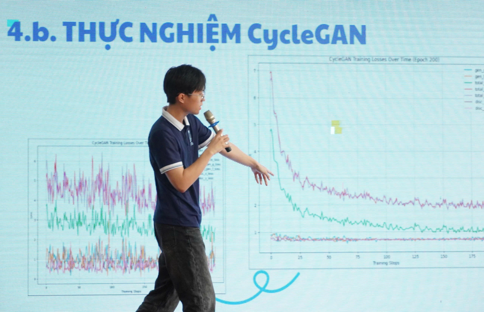 Ngoài kiến thức, học viên tham gia Trại hè SEAS được rèn luyện những kỹ năng mềm (Trong ảnh: Học viên đang thuyết trình về dự án nhóm) - Ảnh: H.L