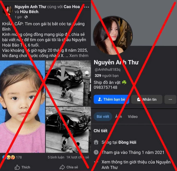 Cảnh giác trước các thông tin sai sự thật về “bắt cóc trẻ em”