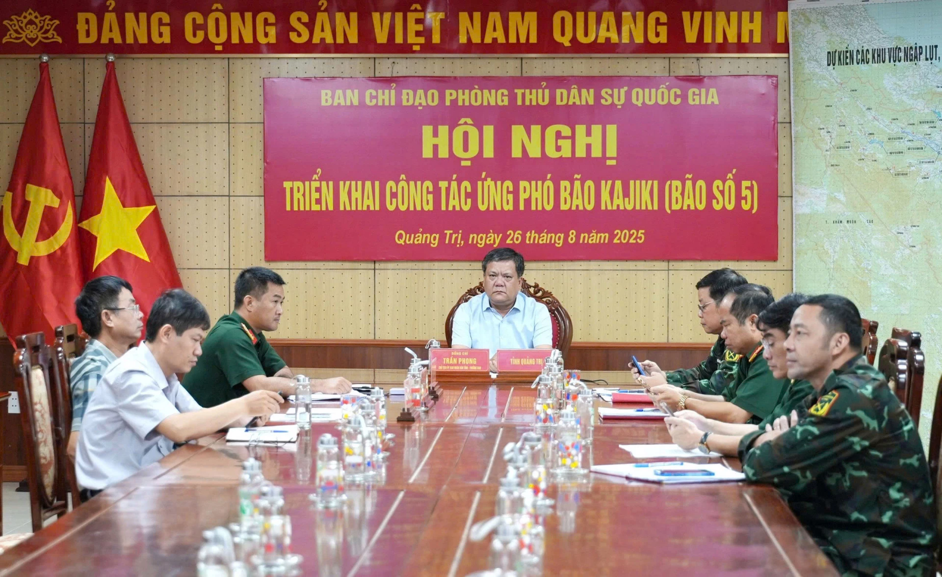 Quang cảnh cuộc họp tại điểm cầu Quảng Trị - Ảnh: Trung Đức
