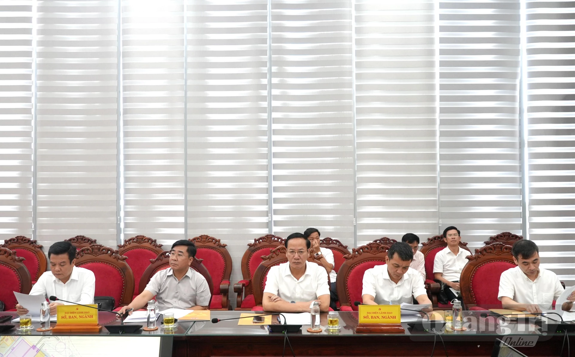 Lãnh đạo các sở, ngành của tỉnh Quảng Trị tham dự buổi làm việc - Ảnh: T.Đ