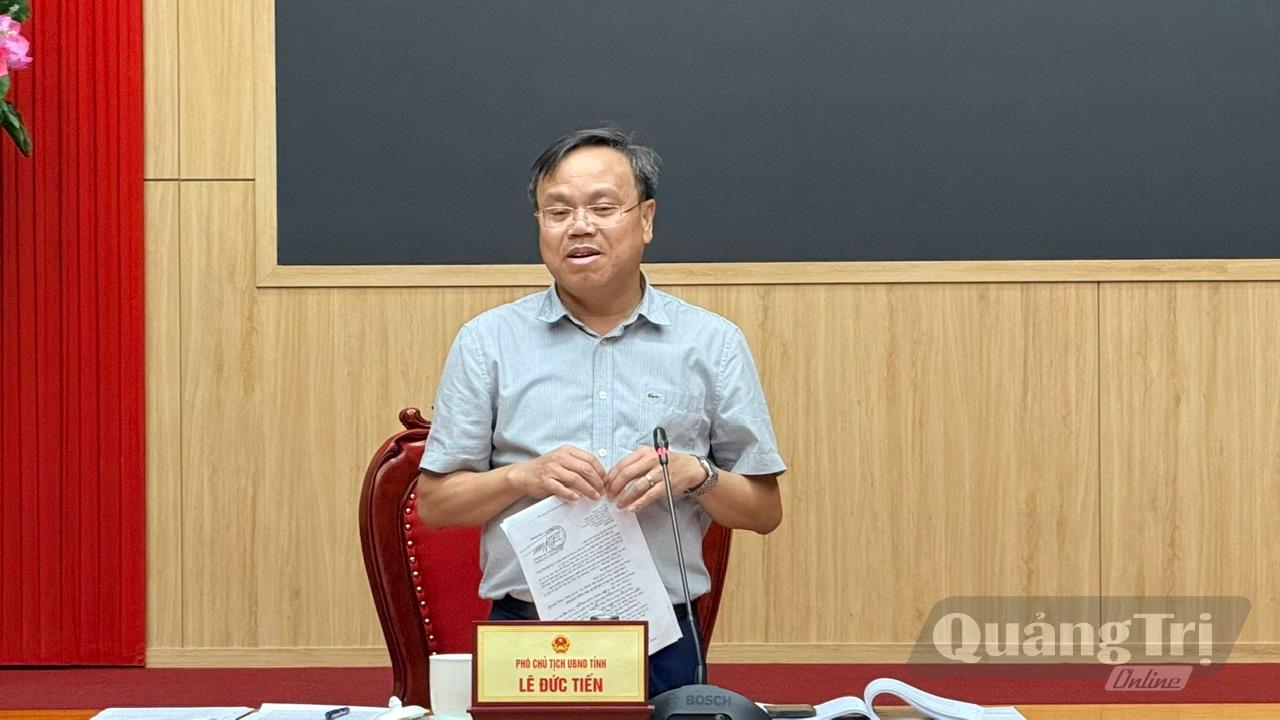 Đồng chí Lê Đức Tiến, Phó Chủ tịch UBND tỉnh, Trưởng Ban chỉ đạo kết luận cuộc họp - Ảnh: NL