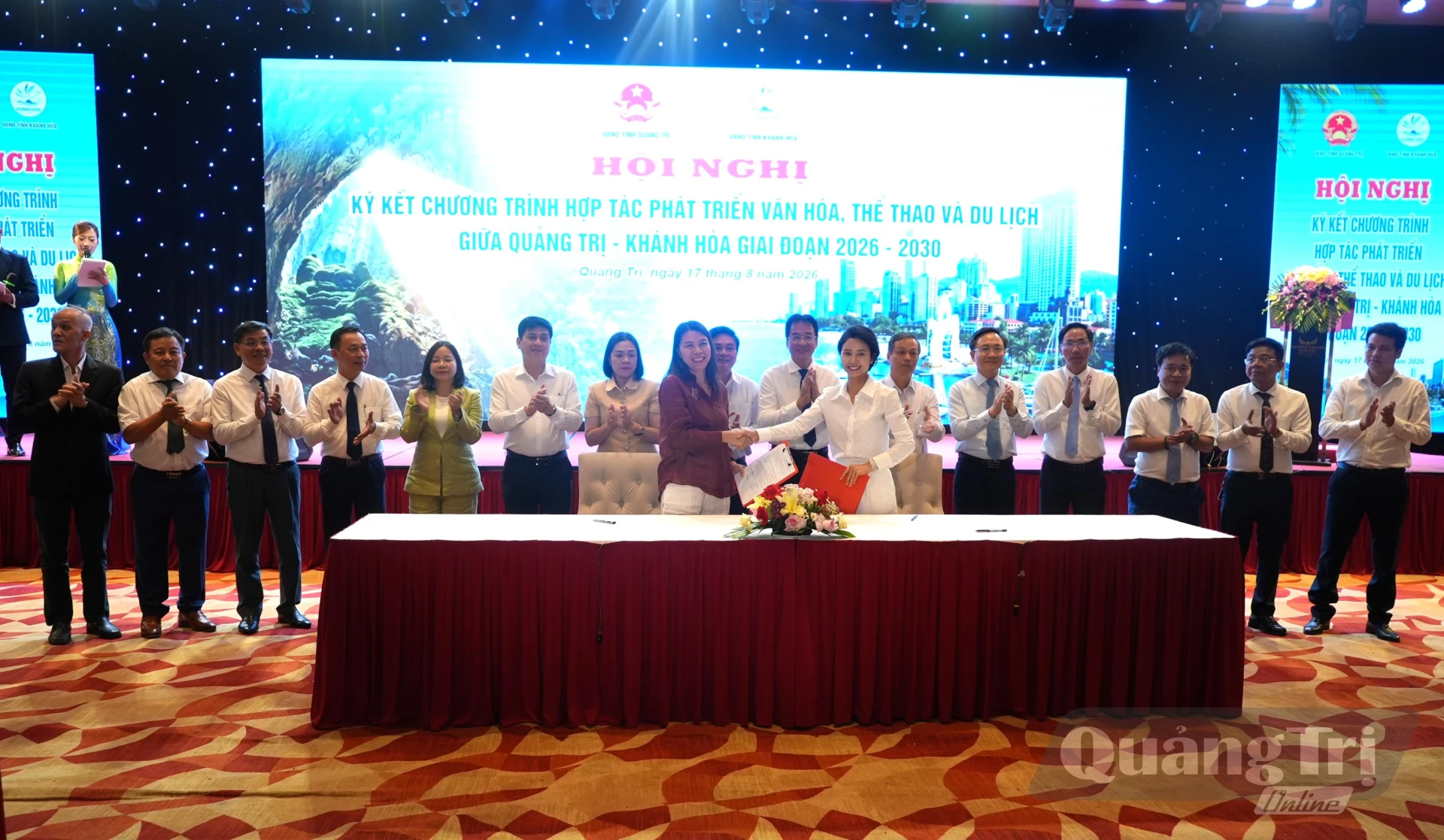 Công ty Anex Việt Nam ( Khánh Hòa) và Công Ty TNHH MTV Du Lịch Trường Thịnh ( Quảng Trị) ký kết biên bản hợp tác - Ảnh :T.Đ