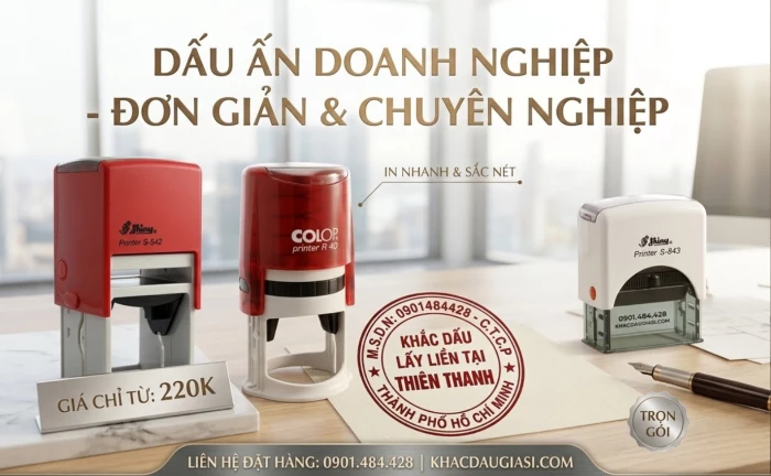 Khắc dấu công ty lấy nhanh trong 15 phút - Giao hàng tận nơi toàn quốc