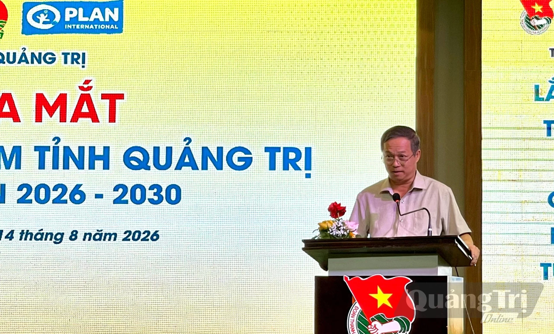 
Phó Chủ tịch Hội đồng nhân dân tỉnh Nguyễn Trần Huy phát biểu chỉ đạo tại buổi lễ - Ảnh: K.H
