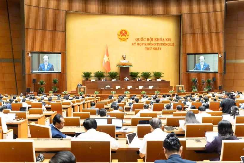 Quang cảnh phiên thảo luận của Quốc hội. (Ảnh: quochoi.vn)
