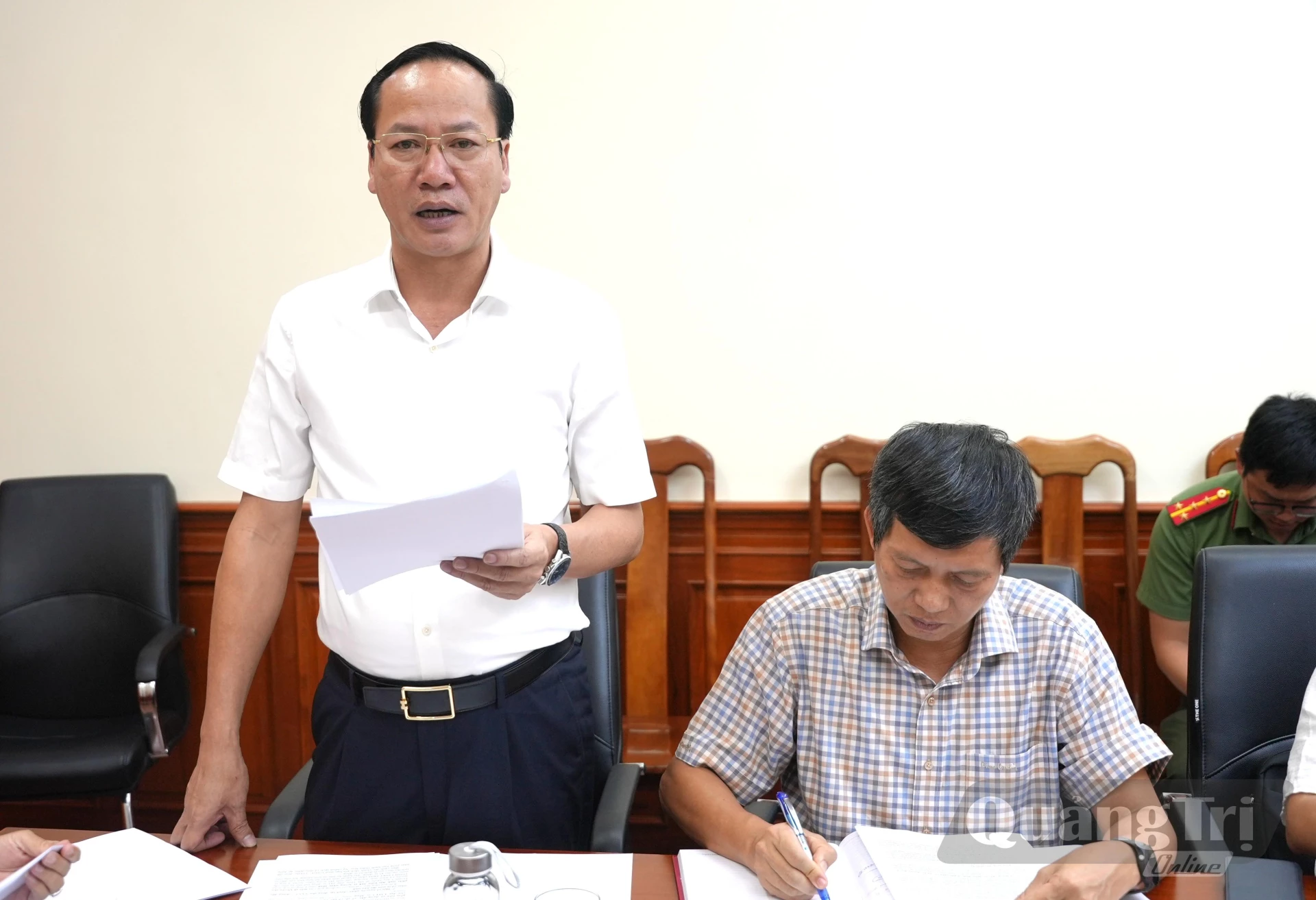 Lãnh đạo Sở Tài chính phát biểu tại buổi làm việc - Ảnh: T.Đ