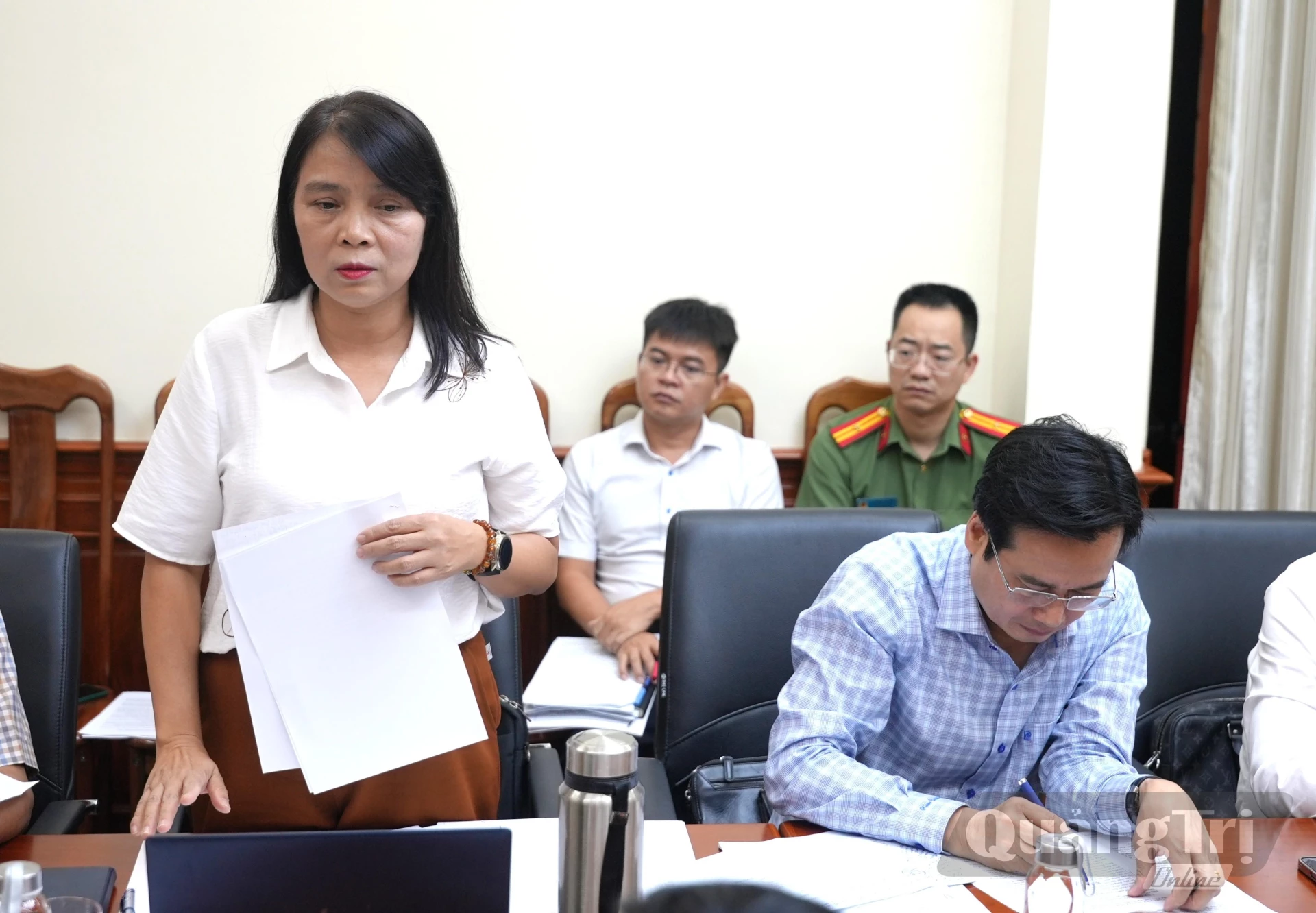 Lãnh đạo Sở Nội vụ phát biểu làm việc - Ảnh: T.Đ