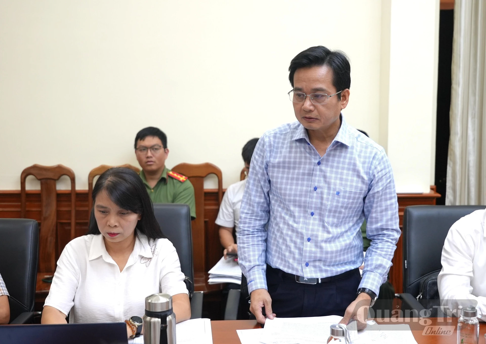 Lãnh đạo Sở Xây dựng phát biểu tại buổi làm việc - Ảnh: T.Đ