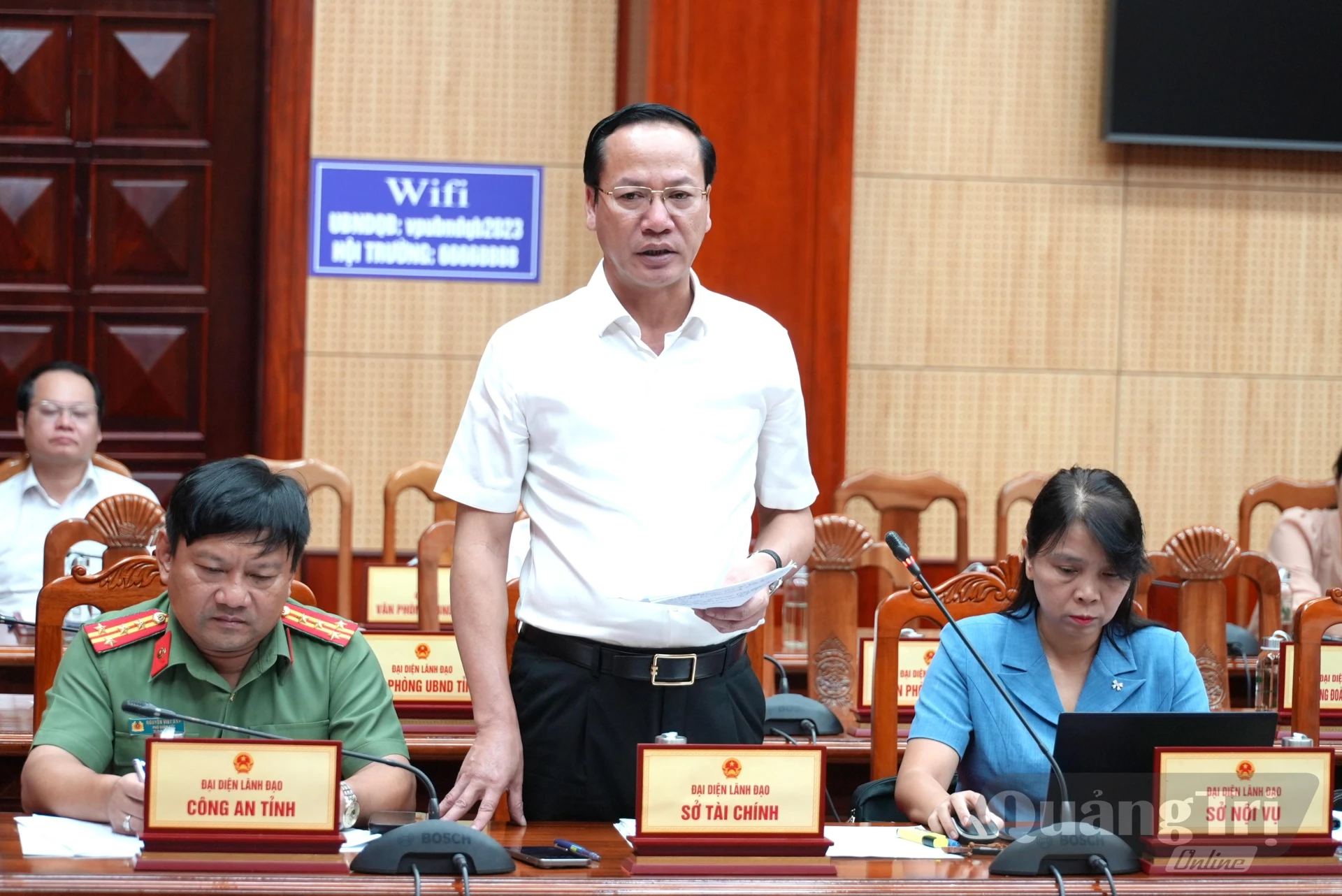 Lãnh đạo Sở Tài chính phát biểu tại phiên họp - Ảnh: T.Đ