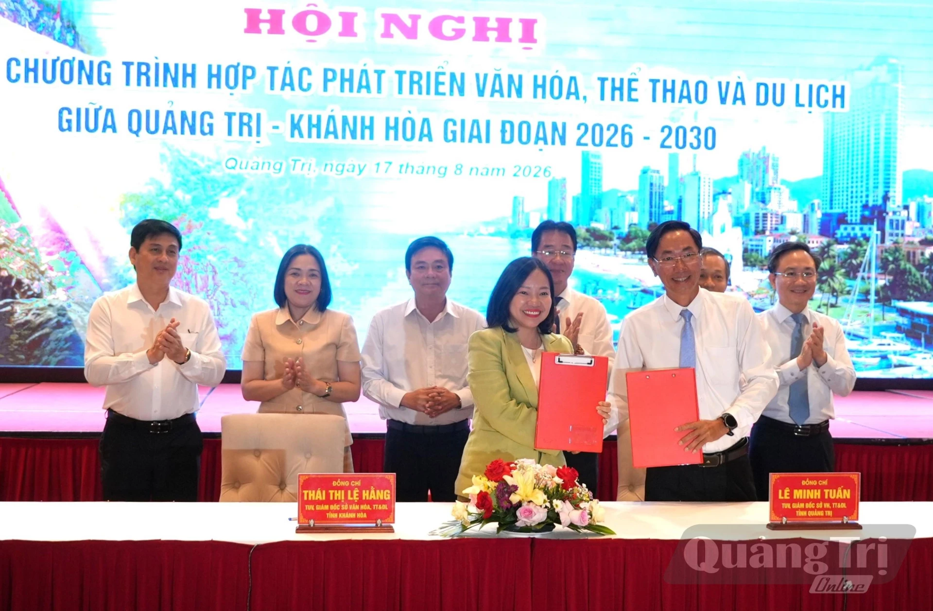 Sở Văn hóa, Thể thao và Du lịch tỉnh Khánh Hòa và Sở Văn hóa, Thể thao và Du lịch tỉnh Quảng Trị ký biên bản hợp tác - Ảnh: T.Đ