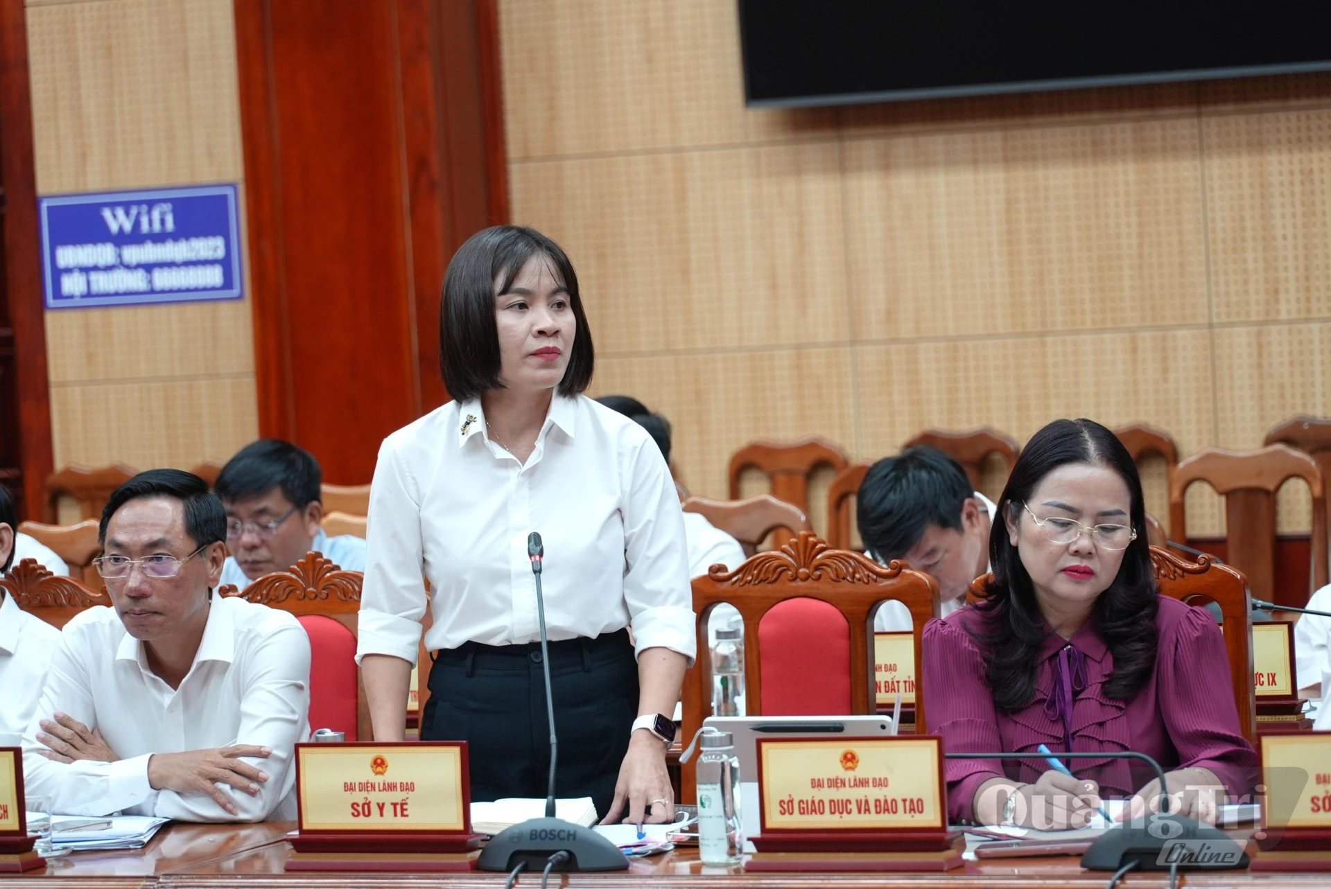 Lãnh đạo Sở Y tế phát biểu tại phiên họp - Ảnh: T.Đ