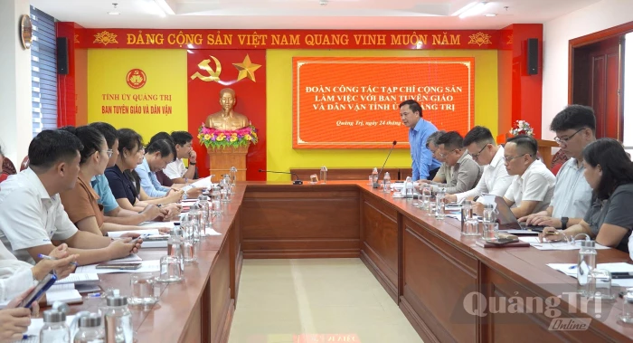 Trao đổi thông tin, phối hợp tuyên truyền giữa Tạp chí Cộng sản và tỉnh Quảng Trị
