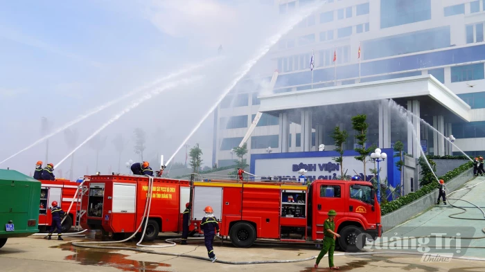 Tổng duyệt diễn tập phương án chữa cháy và cứu nạn, cứu hộ cấp tỉnh