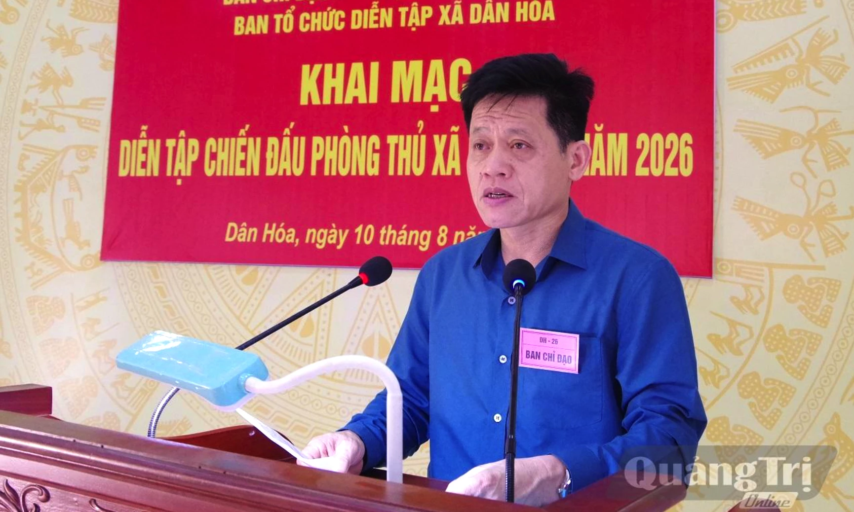 Khai mạc diễn tập chiến đấu phòng thủ xã Dân Hóa năm 2026