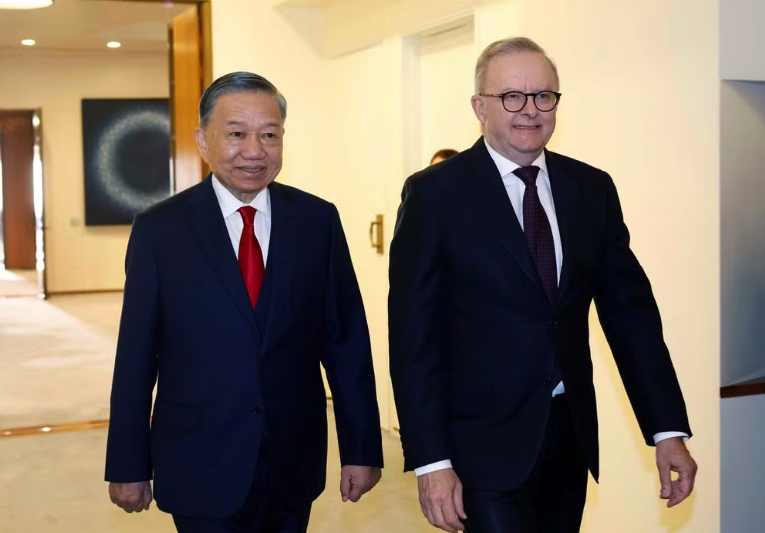 Thủ tướng Australia Anthony Albanese đón Tổng Bí thư, Chủ tịch nước Tô Lâm.