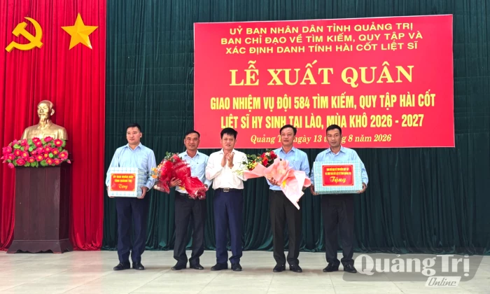 Lễ xuất quân giao nhiệm vụ tìm kiếm, quy tập hài cốt liệt sĩ hy sinh tại Lào