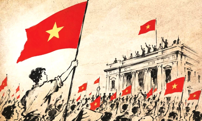 Sắc thắm trời thu tháng Tám