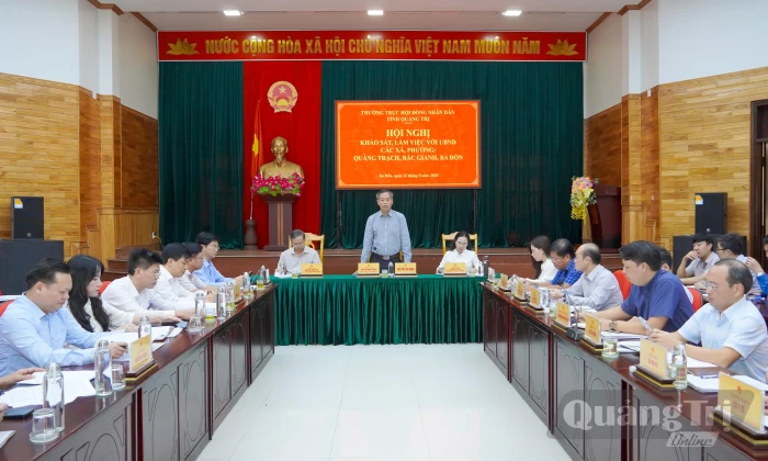 Thường trực HĐND tỉnh khảo sát, làm việc với UBND các địa phương