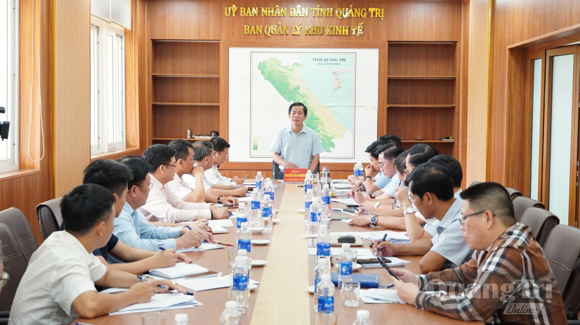 Đồng chí Nguyễn Văn Phương, Bí thư Tỉnh ủy kết luận buổi làm việc - Ảnh: Q.V