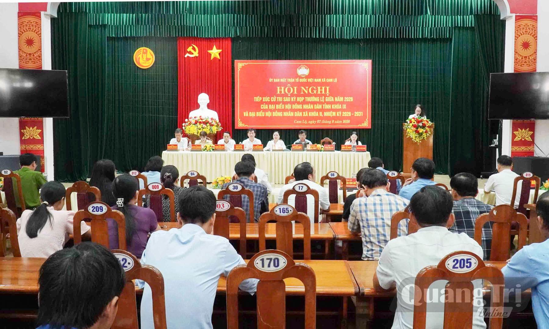 Công tác tiếp xúc cử tri, lắng nghe tâm tư, nguyện vọng của Nhân dân được xã Cam Lộ thực hiện thường xuyên và hiệu quả - Ảnh: L.T